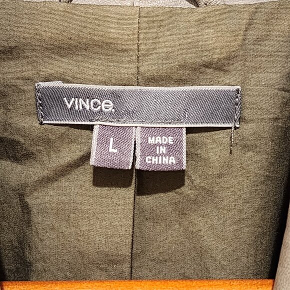 Excellent US Large VINCE Leather Biker Jacket Light-weight - Picture 4 of 9